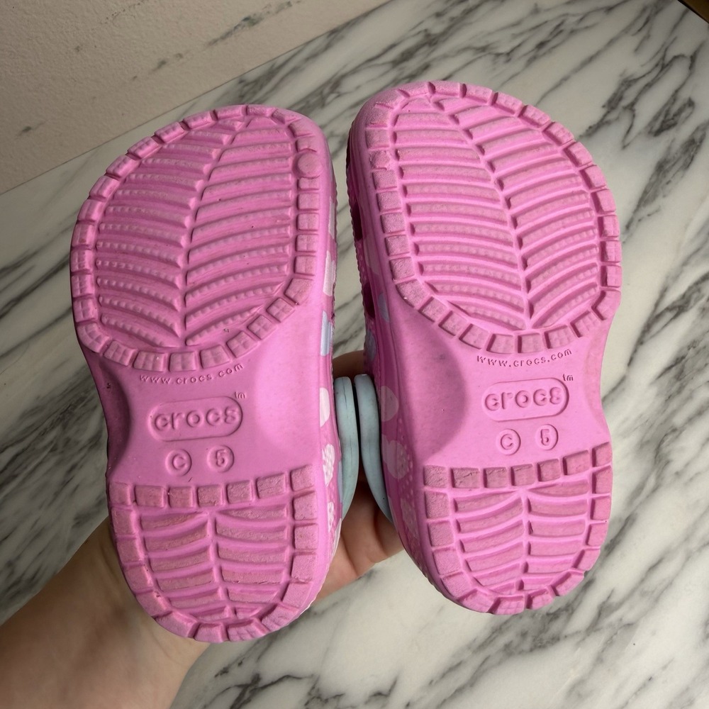 Crocs Classic Pink Comfort Clog Slip-On Shoes Unisex Toddler US Size C 5 - Picture 3 of 5